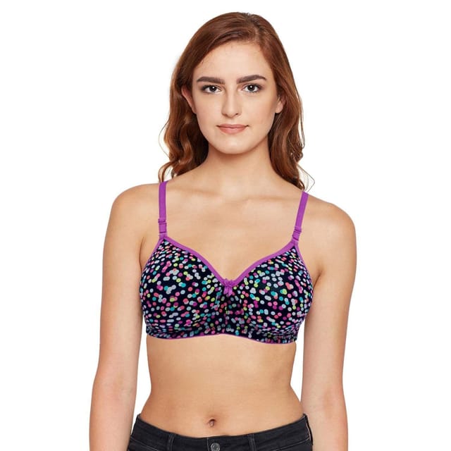 BODYCARE Women's Seamless Cotton and Printed Padded Bra 6701A
