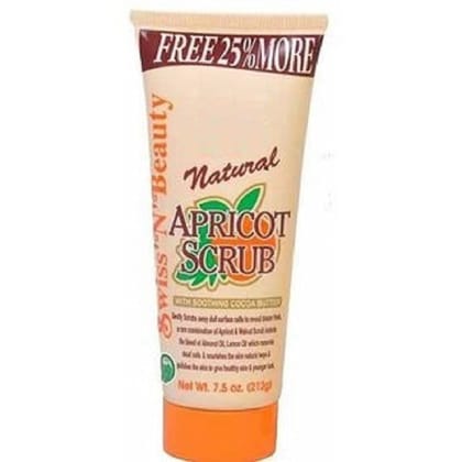 Elecsera Natural Apricot Scrub with Soothing cocoa Butter Scrub (212 g)
