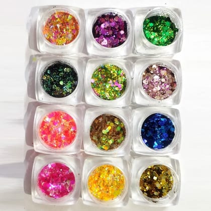 Elecsera Makeup Eye Shadow Chunky Glitter (Multicolor)