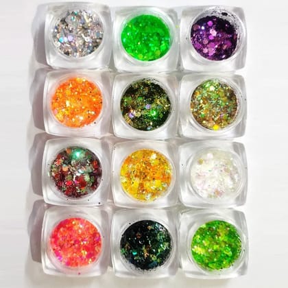 Elecsera Eyeshadow Glitter Eye Makeup (Multicolor)