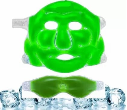 Elecsera Reusable Aloe Vera Cool Gel Cooling Gel Full Face Mask Stress Relief Face Mask (100 ml)