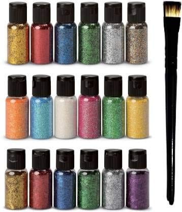 Elecsera Eye Shadow Glitter Powder Set with Eyeshadow Brush