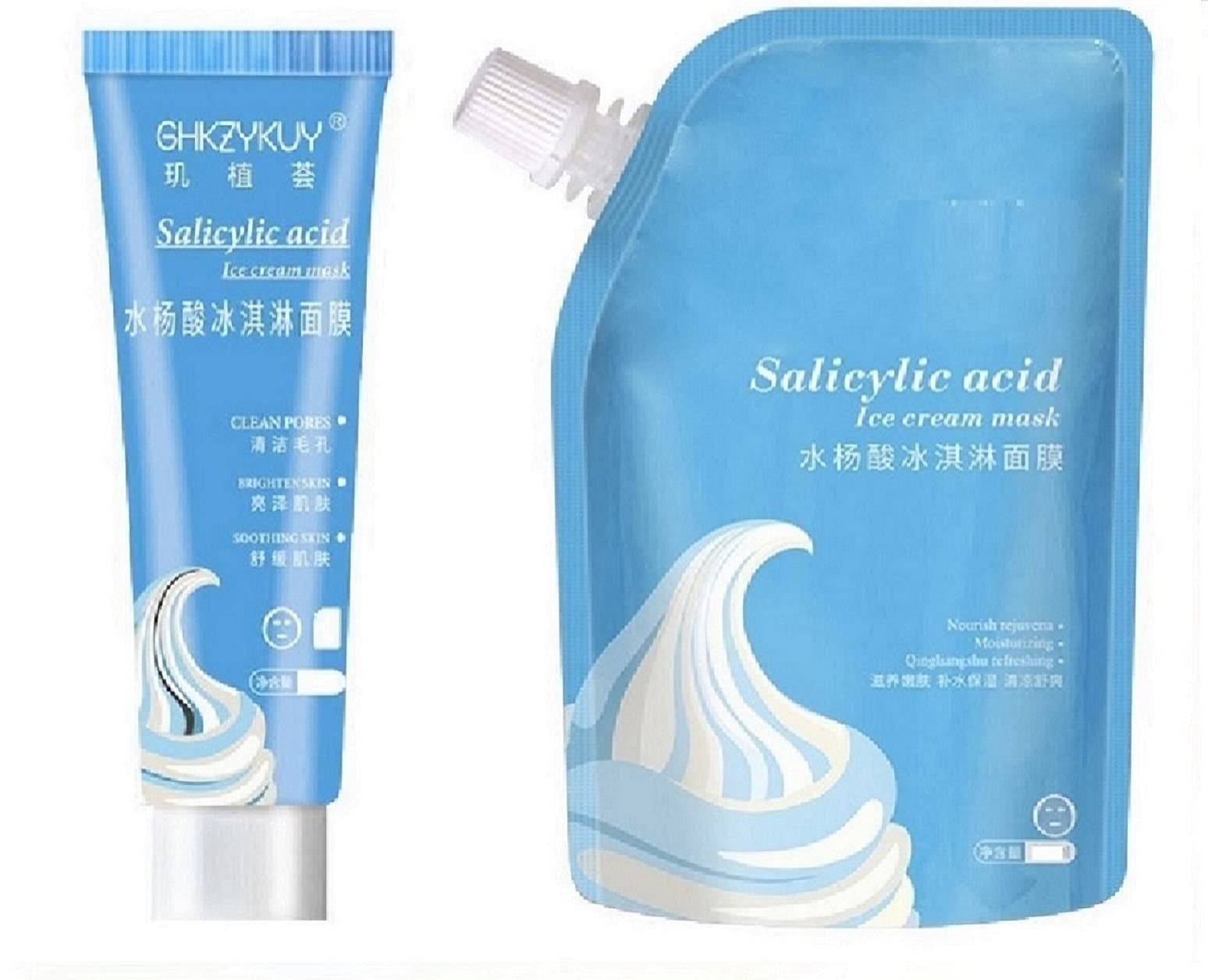 Elecsera Ice Cream Mask Acne Moisturizing Smear Mask Blackheads Remover Mask Cleansing & Shrinking Pores Mask (620 ml)