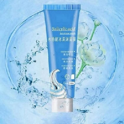 Elecsera Natural Ice Cream Mask Tube Ultra Cleansing Ice Cream Mask ice cream Acne Fades Moisturizing Smear Mask Blackheads Remover & Shrinking Pores