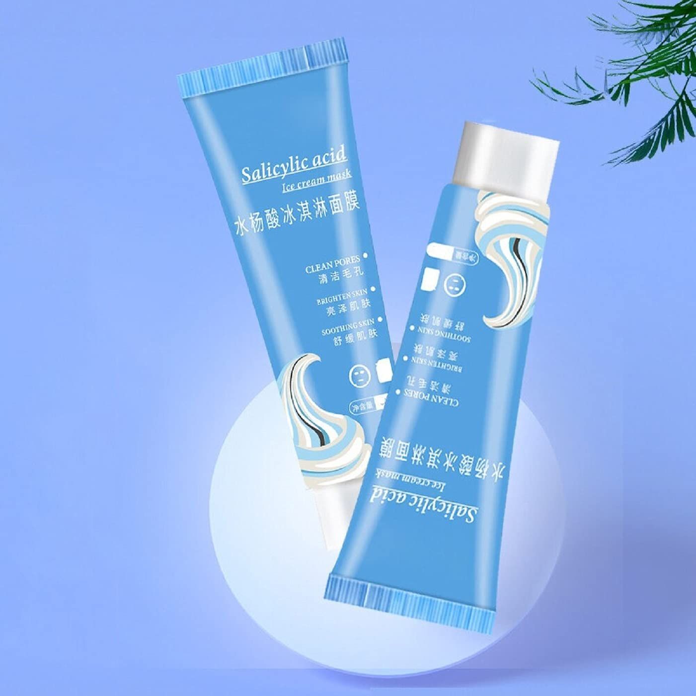 Elecsera face SalicylicIce Cream Mask Acne Moisturizing Smear Mask Moisturizing, Cleansing And Shrinking Pores Face Skin Care (120 ml)