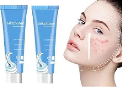 Elecsera Ultra Cleansing Ice Cream Mask Acne Fades Moisturizing Smear Mask Blackheads Remover & Shrinking Pores (240 ml)