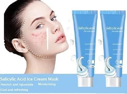 Ultra Cleansing Ice Cream Mask ice cream Acne Fades Moisturizing Smear Mask Blackheads Remover & Shrinking Pores Pack of 2