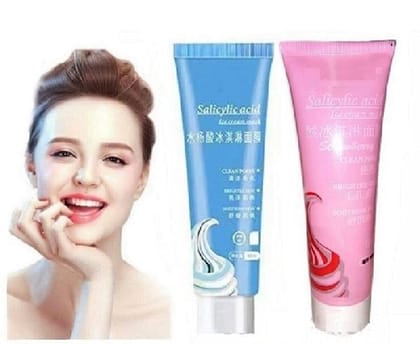 Ice Cream & Strawberry Brightening Gel Face Mask Gel 240 ml Pack of 2