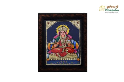 Poompuhar Peacock Tanjore Painting (Gold Foil Work, 8x6 inch), Multicolour ) Poompuhar Peacock Tanjore Painting (Gold Foil Work, 8x6 inch), Multicolour )