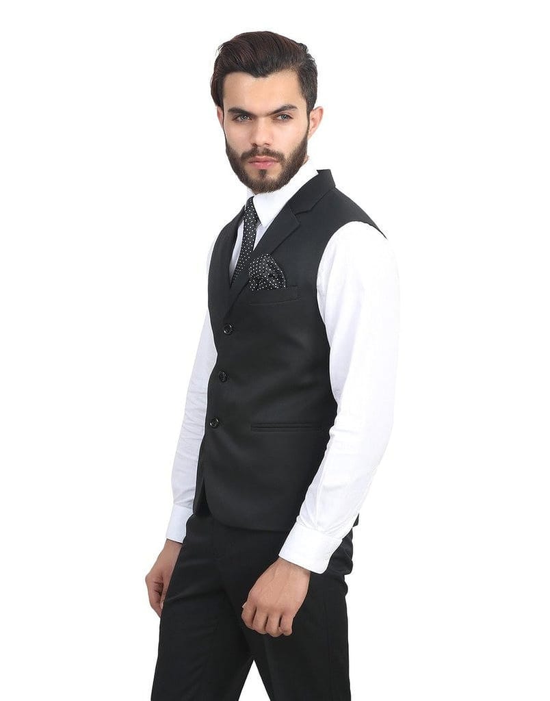 BELARIO Black COATCOLLAR Waistcoat