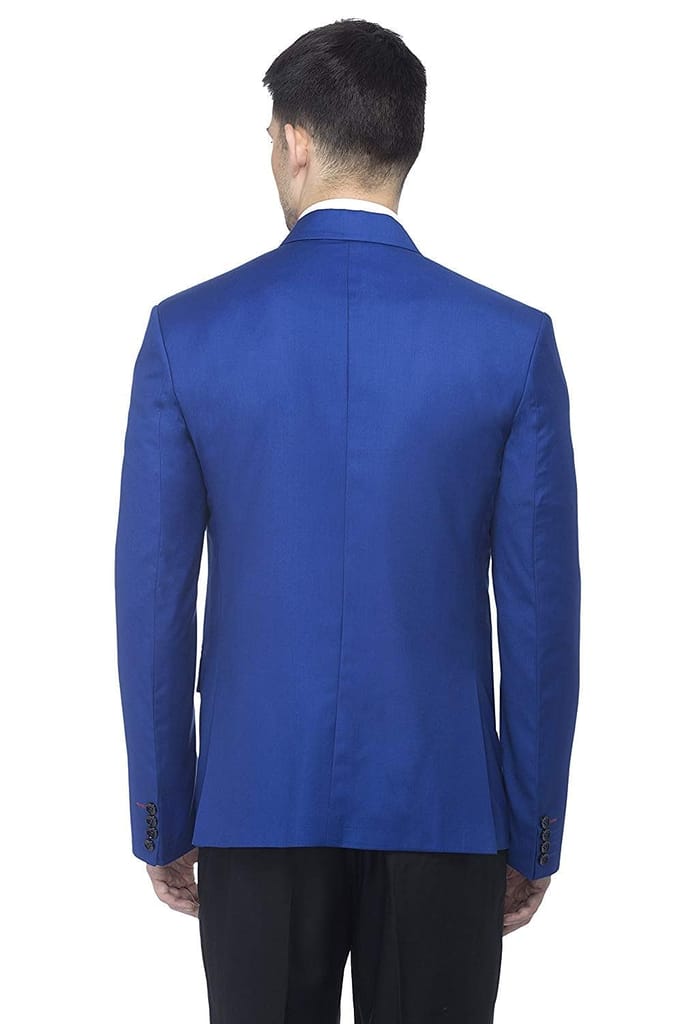 BELARIO Royal Blue Solid Single Breasted Party, Casual Men's Full Sleeve Blazer