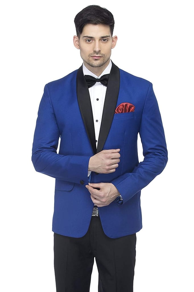 BELARIO Men Fashion Tuxedo Collar Slim Fit Blazer