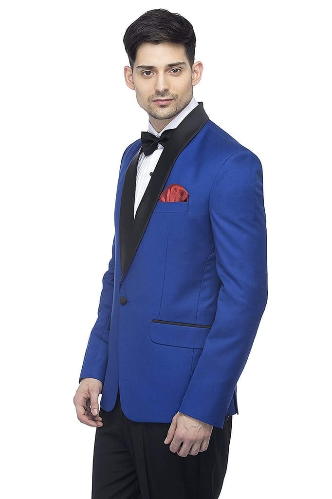 BELARIO Men Fashion Tuxedo Collar Slim Fit Blazer