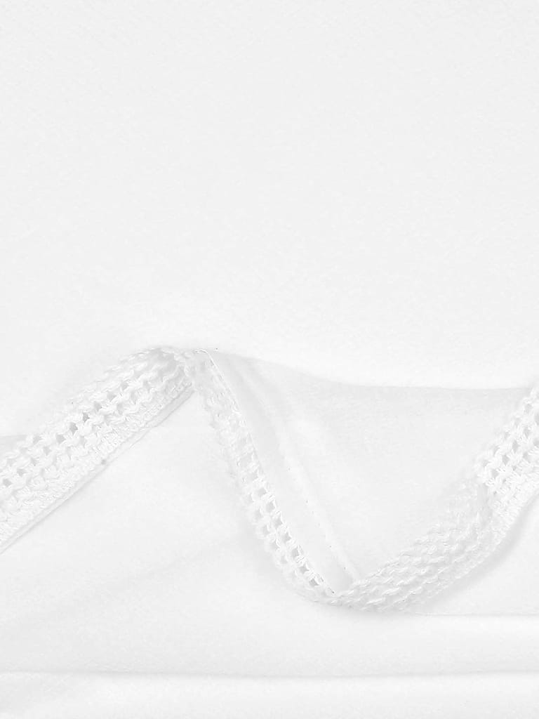 Woman's Plain Chiffon Dupatta with border lace