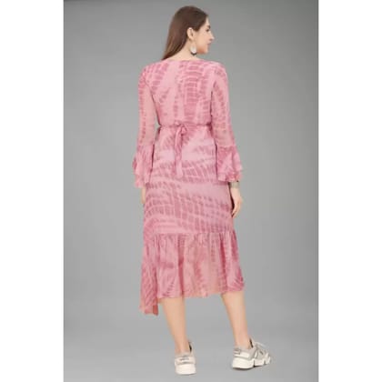 Women A-line Pink Dress