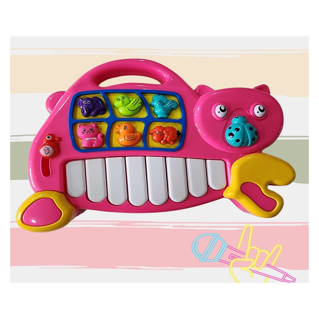 KTRS Enterprise Cat Musical Piano with 3 Modes Sounds Quiz Spellings and Tunes- Pink - Toys and Games | Buy online on ZillyBuy