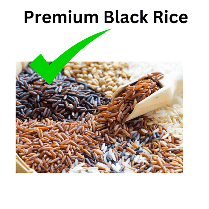 Organics Black Rice (Scented Aroma, High Protein, Rich Antioxidants, Minerals & Low Fat - Whole Grain) 500 gm