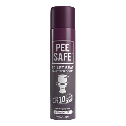 Pee Safe Toilet Seat Sanitizer Spray (300ml) - Lavendar | Reduces The Risk Of UTI & Other Infections | Kills 99.9% Germs & Travel Friendly | Anti Odour, Deodorizer