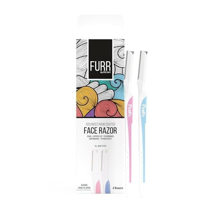 FURR Face Razor for Women - 2N|Razor For Eyebrows, Upper Lip, Forehead, Chin| |Effortless Hair Removal Experience with Japanese Blade | Can Be Used Up to 5 Times