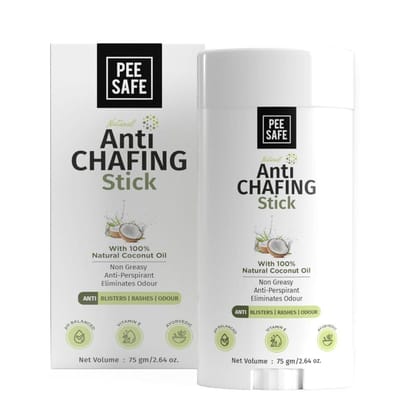 Pee Safe Anti Chafing Stick | For Blisters, Rashes & Odour | With 100% Natural Coconut Oil | Paraben and Silicon Free (75gm)