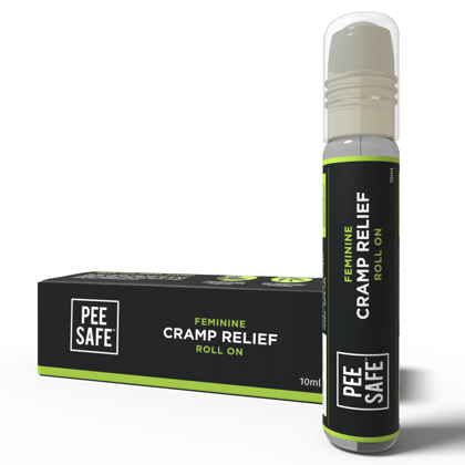 Pee Safe Feminine Cramp Relief Roll On with Ayurveda Extracts (10 ml) |100% Herbal Period Pain Reliever