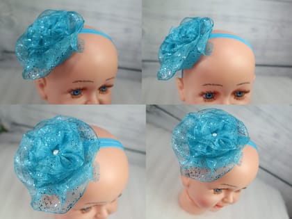 Kamule Flora Princess Style Headband Pack of 1 -Sky Blue
