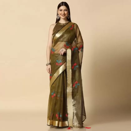 ASISA  Embroidered Bollywood Organza Saree