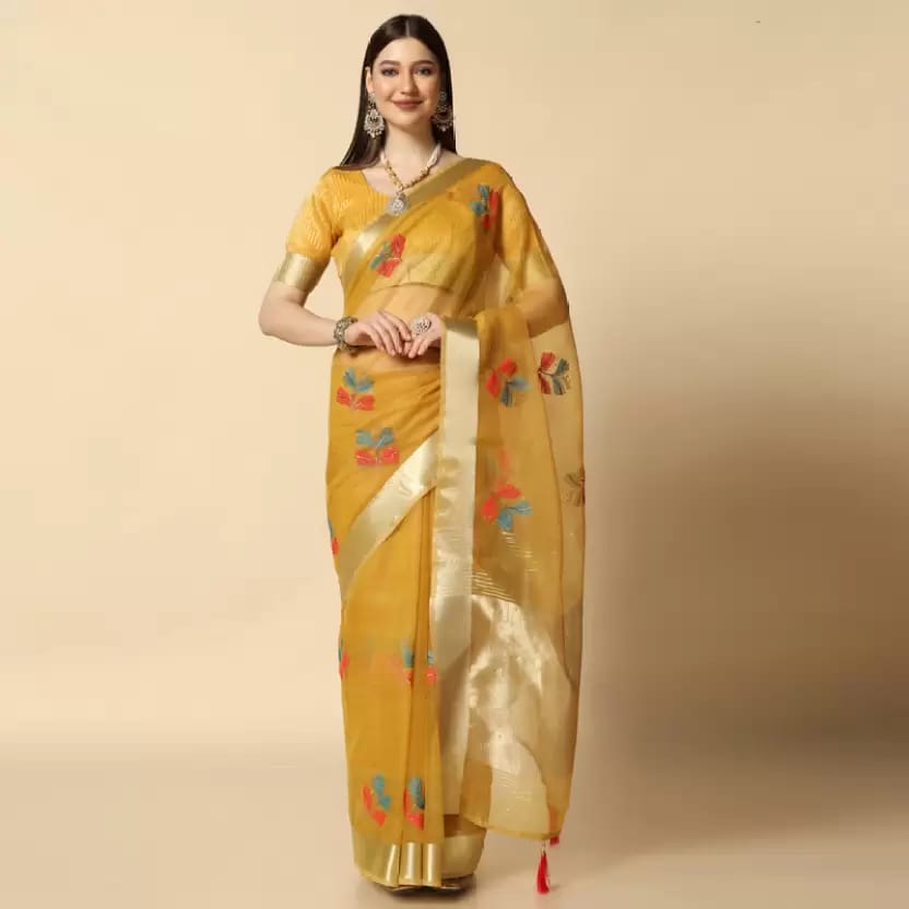 ASISA  Embroidered Bollywood Organza Saree
