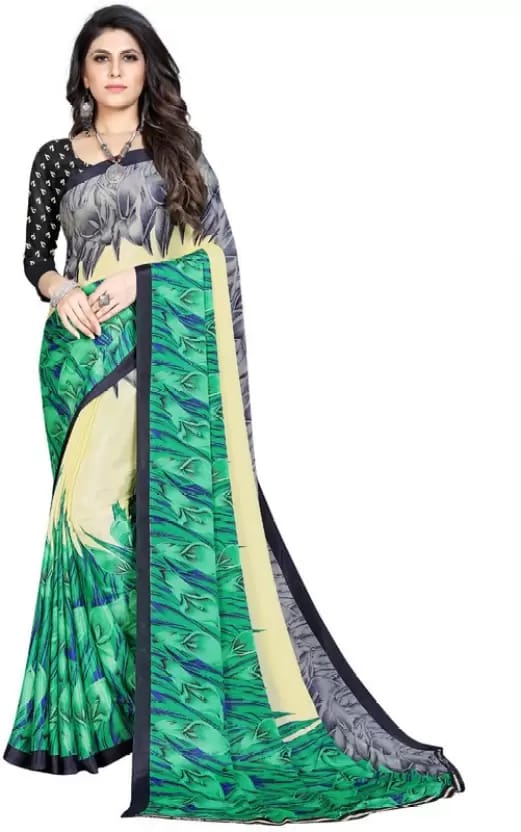 ASISA  Printed Daily Wear Georgette Saree