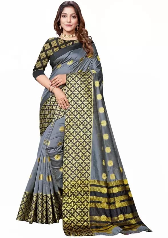 ASISA  Woven Bollywood Silk Blend Saree