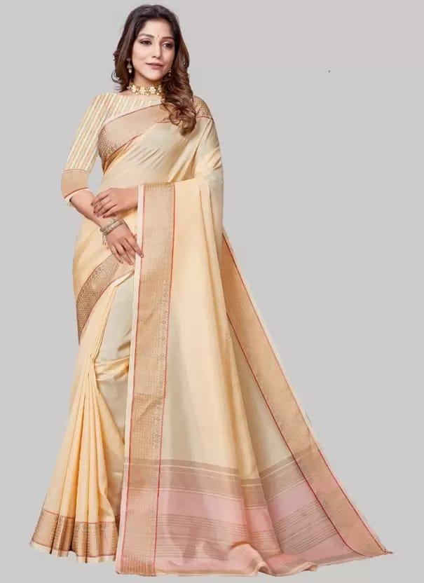 ASISA  Solid/Plain Bollywood Art Silk Saree
