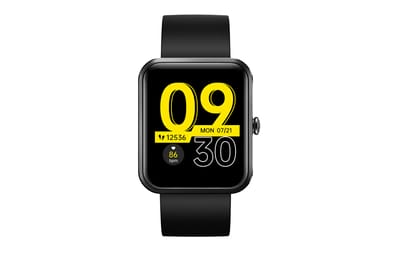 Newly Launched GOQii Smart O2 Smart Watch with 1.4" HD Display, Smart Notification Waterproof & Blood Oxygen SpO2, Heart Rate, & Sleep Tracking with 3 Months Personal Coaching - Black