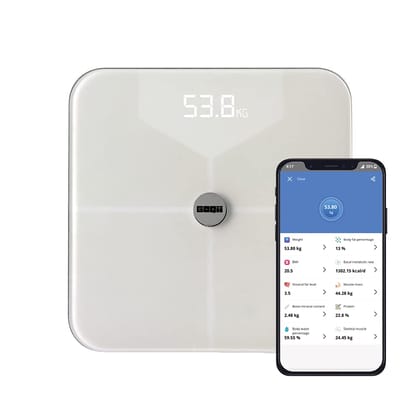 GOQii Balance Digital Weighing Scale with 3 Months Personal Coaching |Complete Digital Body Composition Monitor Including BMI, Skeletal Muscle, Protein, Fat and Other Key Body Composition|