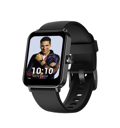 GOQii Smart Vital MAX SpO2 1.69'' HD Full Touch, Smart Notification, Waterproof, IP68, Smartwatch for Smart Phones, Blood Oxygen, Sports & Sleep Tracking with 3 Months Personal Coaching- Black