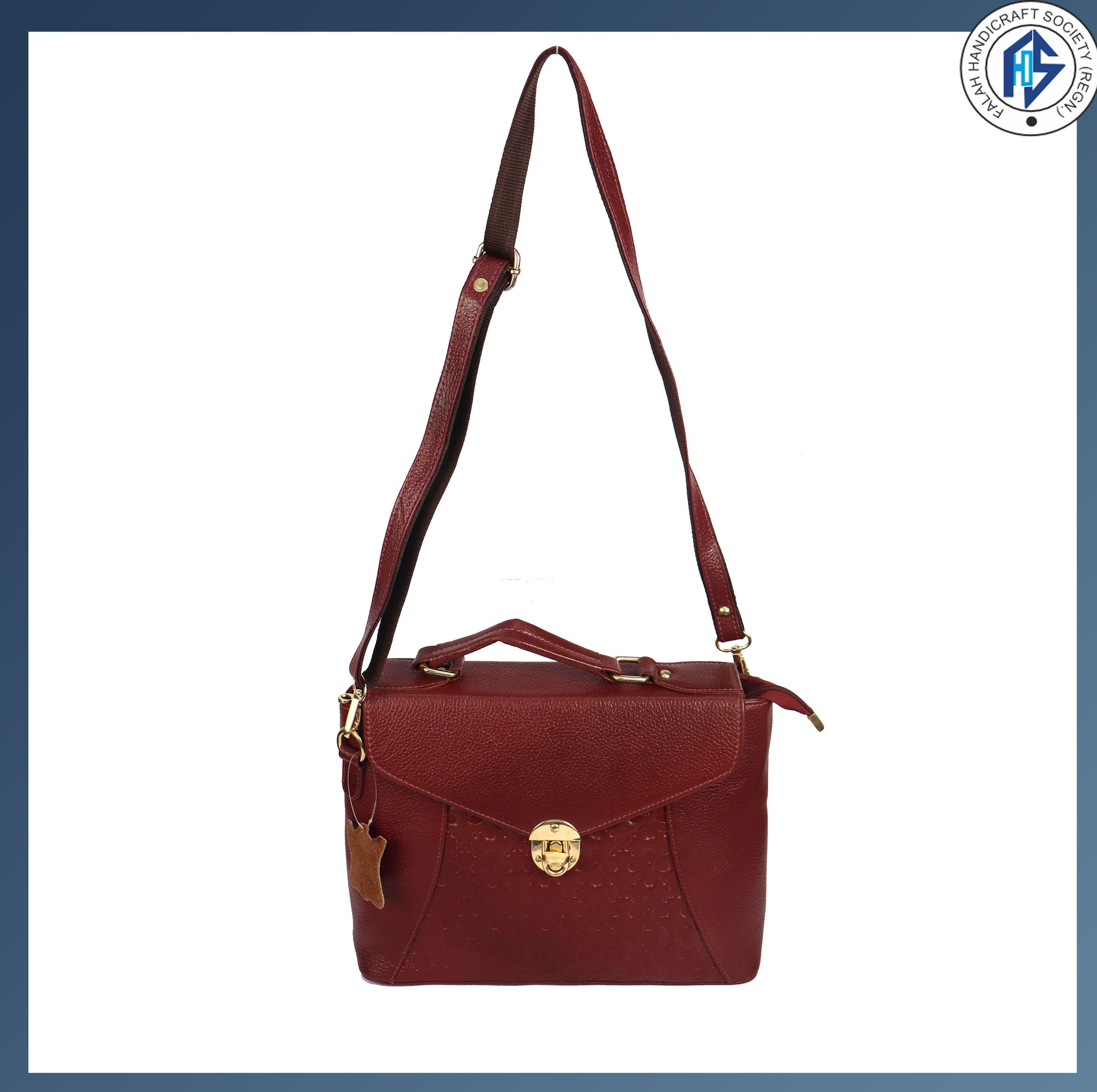 Genuine Leather Fency Style Satchel Bag for Girls and Womens-Maroon