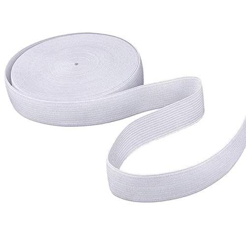 White 1 inch Knitted Elastic