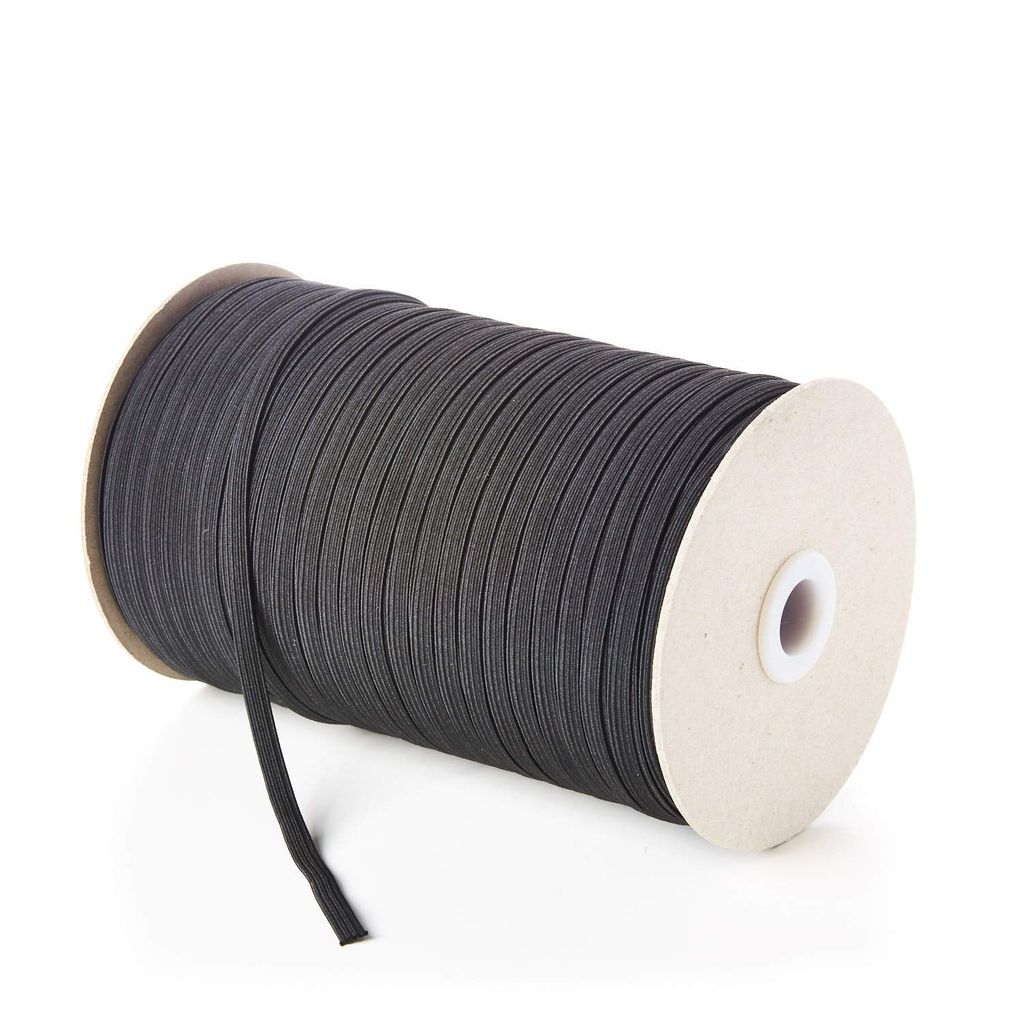 Cossess Premium Elastic | 4mm | 50 Meters | Black | Used for Making Scrunchie, face mask, Stitching, Sewing and Other DIY Items