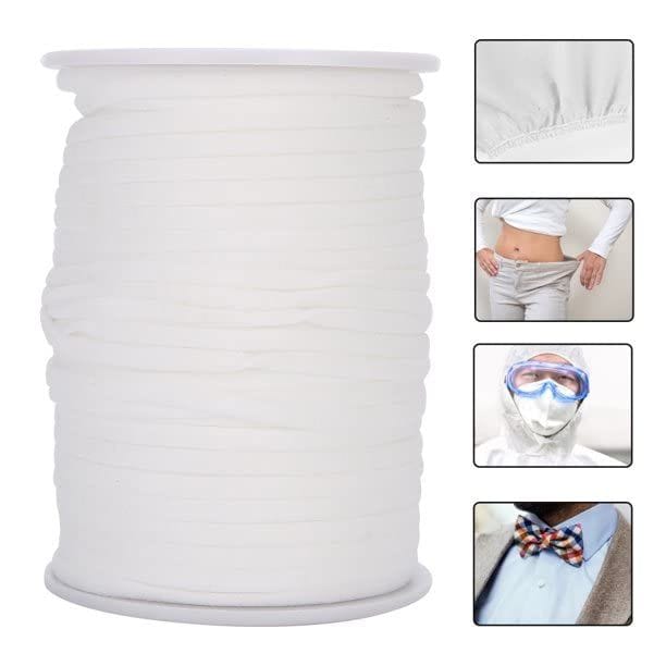 Cossess Premium Elastic | 4mm | 20 Meters | White | Used for Making Scrunchie, face mask, Stitching, Sewing and Other DIY Items