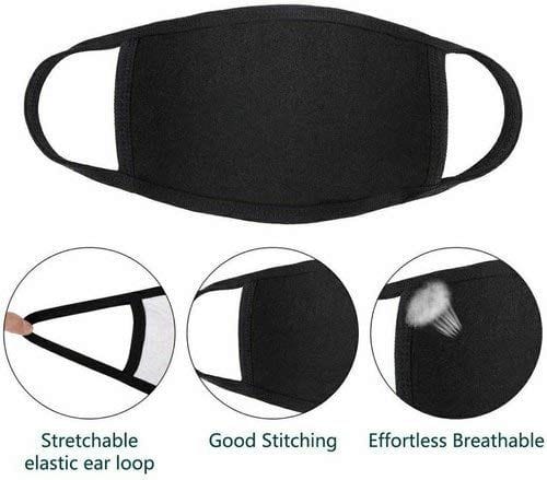 cossess 6MM C-4 (Rubber Count -4) Elastic Cord Earloop for Face Mask, 200 m, Black