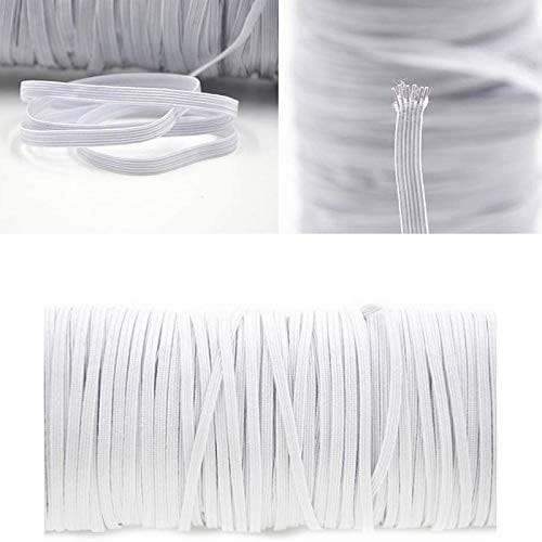 Venus Aqua Elastic String for Mask Sewing, Elastic Knitted Crochet for Mask Making and Knit Sewing Crafts DIY Earloop for Mask Bent