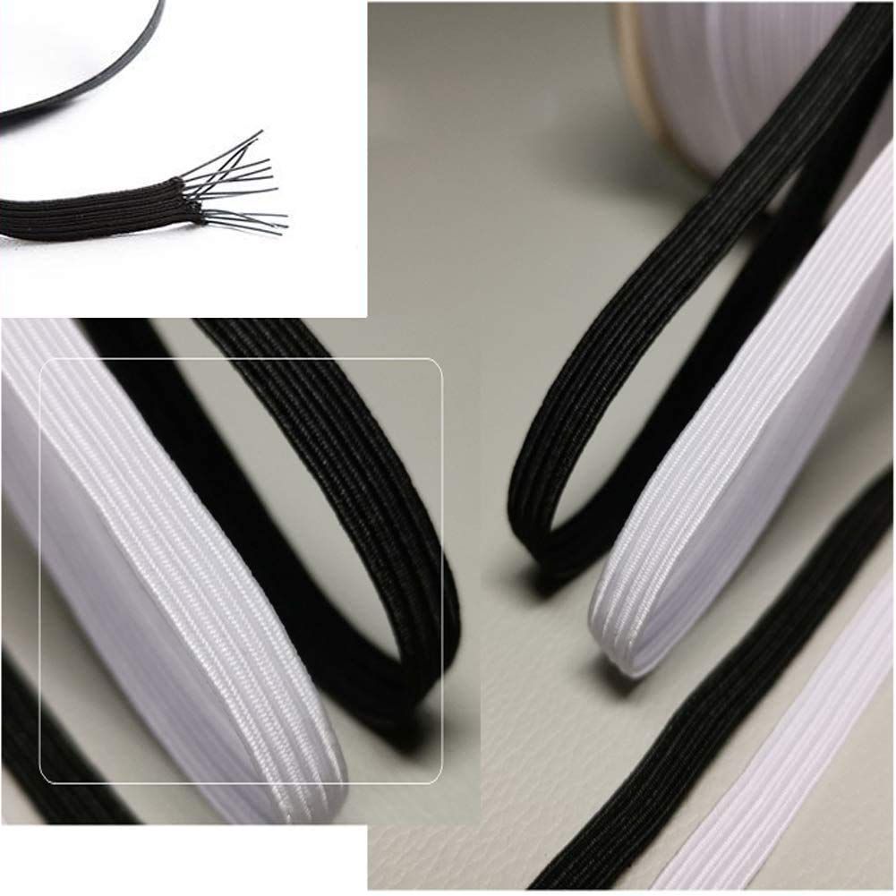 Venus Aqua Elastic String for Mask Sewing, Elastic Knitted Crochet for Mask Making and Knit Sewing Crafts DIY Earloop for Mask Bent