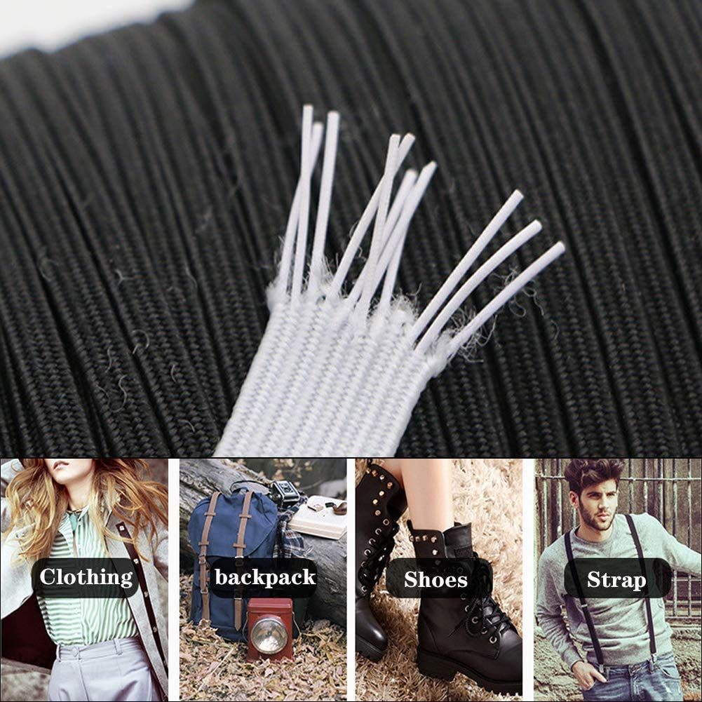 Venus Aqua Elastic String for Mask Sewing, Elastic Knitted Crochet for Mask Making and Knit Sewing Crafts DIY Earloop for Mask Bent