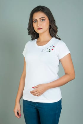 CEASELESS Hand Embroidered Women’s  T Shirt