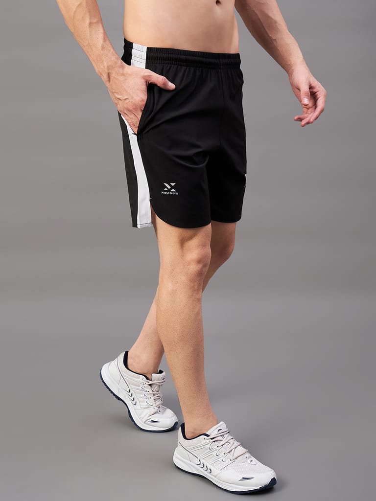 Masch Sports Men's Sports Wear, Active Wear, Gym, Running & Training Shorts with Zipper Pockets and Side Curved Slits