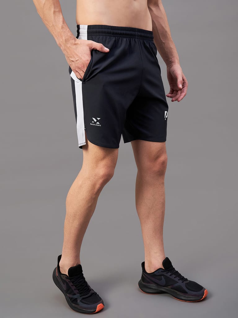 Masch Sports Men's Sports Wear, Active Wear, Gym, Running & Training Shorts with Zipper Pockets and Side Curved Slits