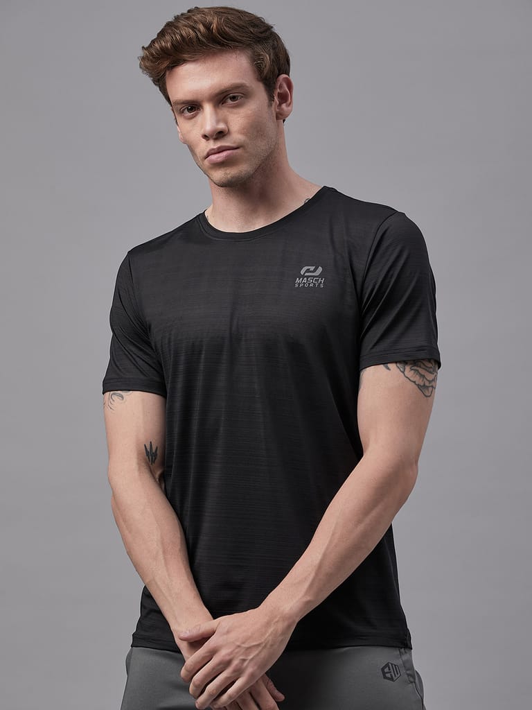 Masch Sports Men’s Dri-Fit Sports & Active Wear, Running & Training Half Sleeves Polyester Round Neck T-Shirt
