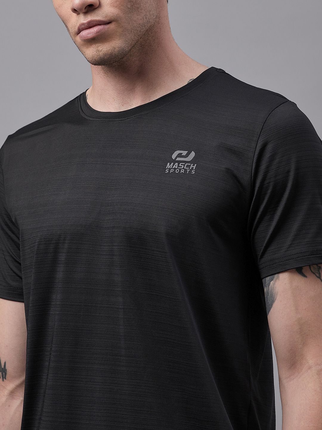 Masch Sports Men’s Dri-Fit Sports & Active Wear, Running & Training Half Sleeves Polyester Round Neck T-Shirt