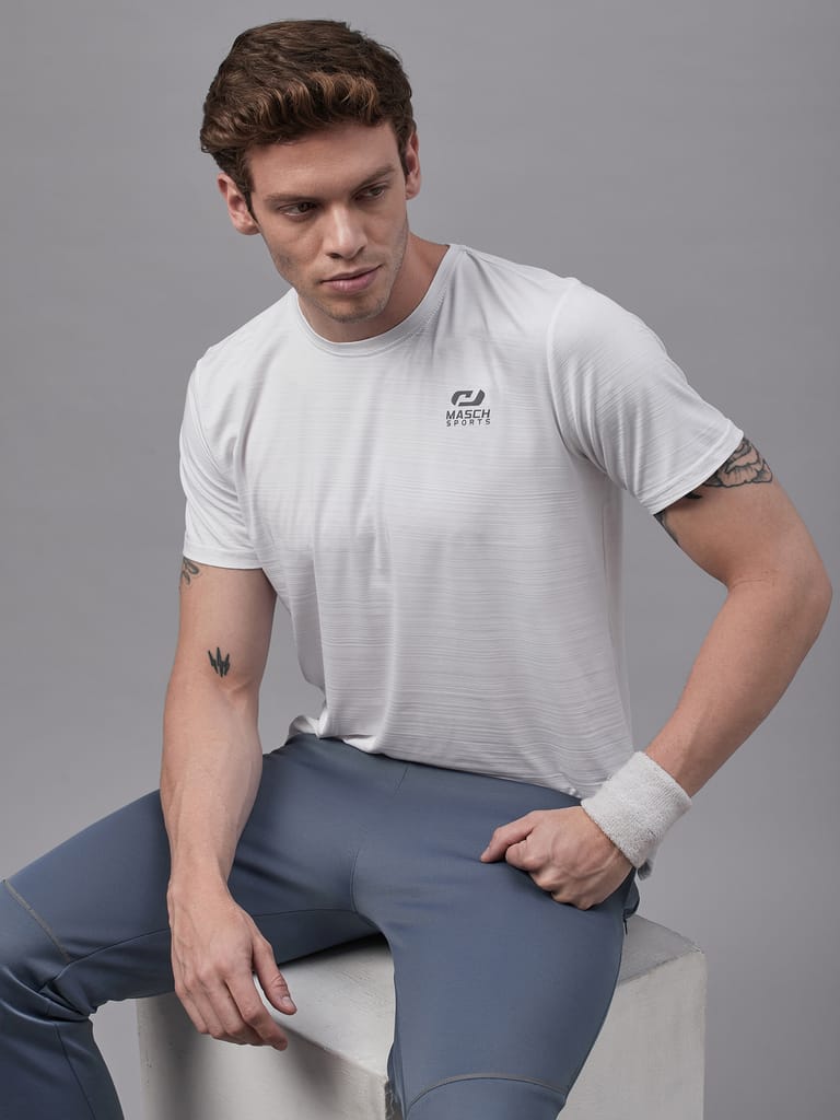 Masch Sports Men’s Dri-Fit Sports & Active Wear, Running & Training Half Sleeves Polyester Round Neck T-Shirt