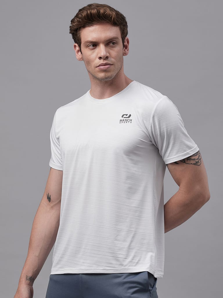 Masch Sports Men’s Dri-Fit Sports & Active Wear, Running & Training Half Sleeves Polyester Round Neck T-Shirt