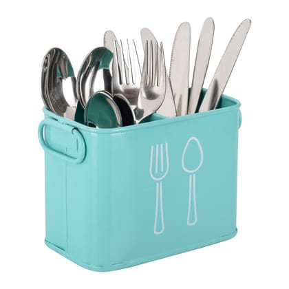 Classyo Cutlery Holder & Spoon Stand for Kitchen & Dining Table- Spoon Holder for Kitchen-Cutlery Holder for Kitchen, Aqua
